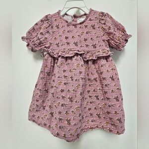 Zara Lilac Floral Ruffle Dress